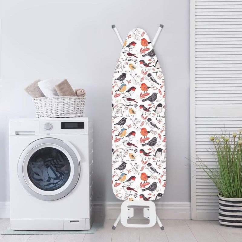 Daulesho Bird Ironing Board Cover, Folk Art Hand Draw Birds