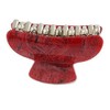 80mm AcrossMedium Raspberry/Golden Marble Effect Acrylic Hair Claw/Hair Clamp