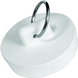 Rocky Mountain Goods 1-3/4" Premium Rubber Drain Stopper - White Stain-Resistant Rubber - Metal Ring for Easy Removal - Can be Used for Indoor and Outdoor Sinks