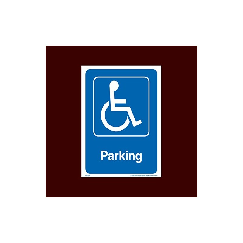 Disabled Parking Plastic Sign - Fire, Disabled, Wheelchair, Ramp, Parking,