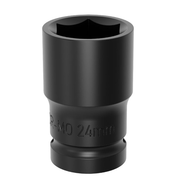 FOCMKEAS Impact Socket 24mm(15/16") Shallow Socket 1/2 drive Lug Nut