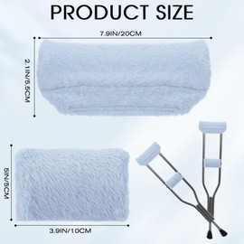 Threlaco Crutches Padding Universal Crutch Pads for Armpits and Hand Grips Pads for Crutches Fluffy Underarm Crutch Cushions Covers Double-Layer Foam Padding