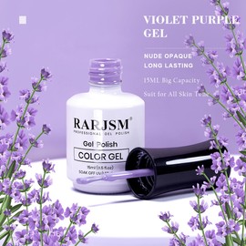 RARJSM Gel Nail Polish Blue Purple 15ml Dark Purple Opaque Pastel Gel Polish Milky Bluish Purple 1 Piece Single Bottle Cool Tone Soak off at Home Salon DIY French Manicure Nails Art