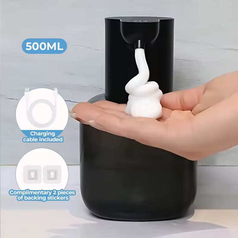 Automatic Foam Soap Dispenser, 500ml Touchless Rechargeable Pump