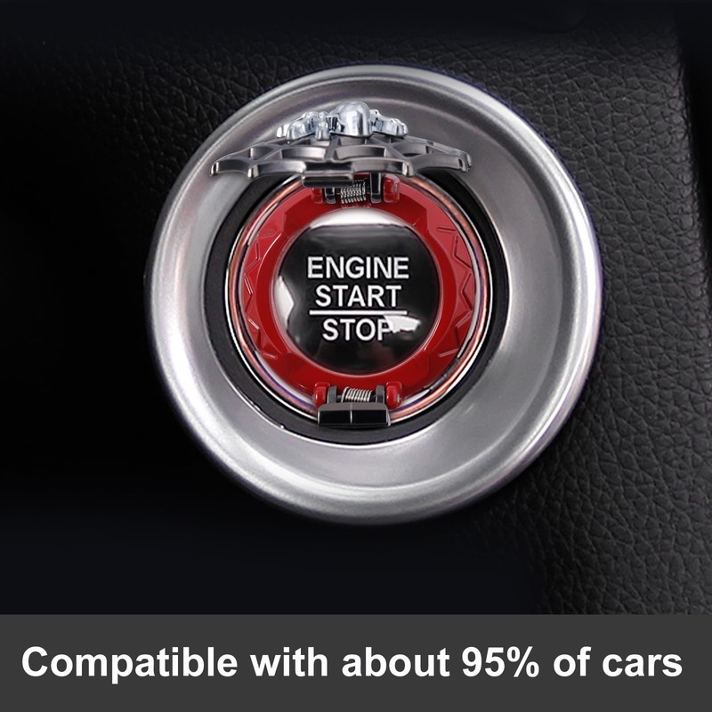 Pangpai Push Start Button Cover, Car Engine Start Stop Button