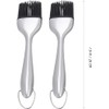 Garneck 2piezas Brochas De Silicona Mango De Acero Inoxidable Brocha