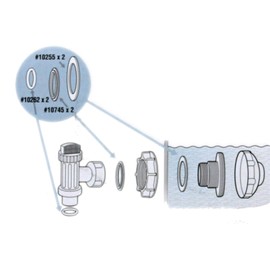Intex Large Strainer Rubber Washer and Ring Pack Replacement Parts (2 Pack)