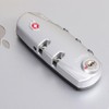 DEARMAMY Silver Tsa Combination Lock: 3-Digit Luggage Lock Integrated Customs