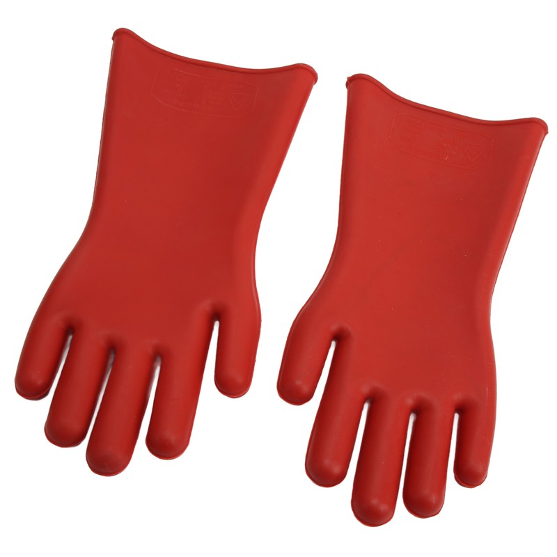 Pair of Electrical Insulated Gloves Natural Rubber Anti Electricity 10000V
