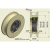 Nylon Pulley Wheels with 10 mm Round Groove 45 mm