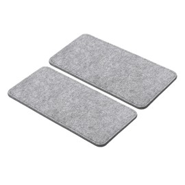 PATIKIL 9.8 x 5 Inch Felt Bag Base Shaper, 2pcs Bag Bottom Pad Organizer Insert Rectangle Liner Board for Purse Handbag Tote Travel Bag Canvas Cosmetic, Gray