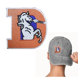 3.8"x 3.8" Sports Embroidered Patch Hot Iron - Logo Football Broncos Fans D - Vest Jacket Jeans Hoodie Backpack Patcha Hot Iron On/sew on Patch - Hat Backpacks Decorations or Clothes Accessories