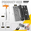 3 Pieces Self Closing Door Hinges, 4 Inch Stainless Steel