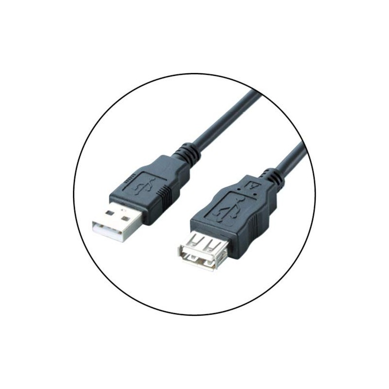 エレコム RoHS指令準拠&環境配慮パッケージ エコUSB延長ケーブル USB2.0 Aオス-Aメスタイプ 2m ブラック U2C-JE20BK