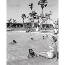 Rivera Casino Pool 1950s Vintage Las Vegas Nevada 8x10 Photo