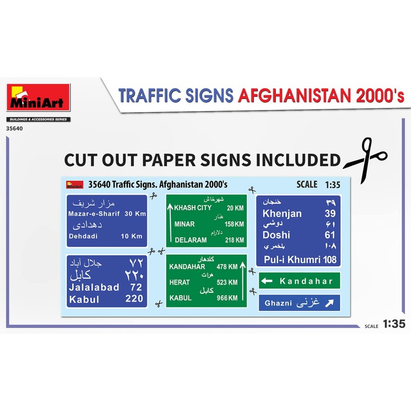 Mini Art MA35640 1/35 Afghanistan Traffic Sign Set 2000s Plastic