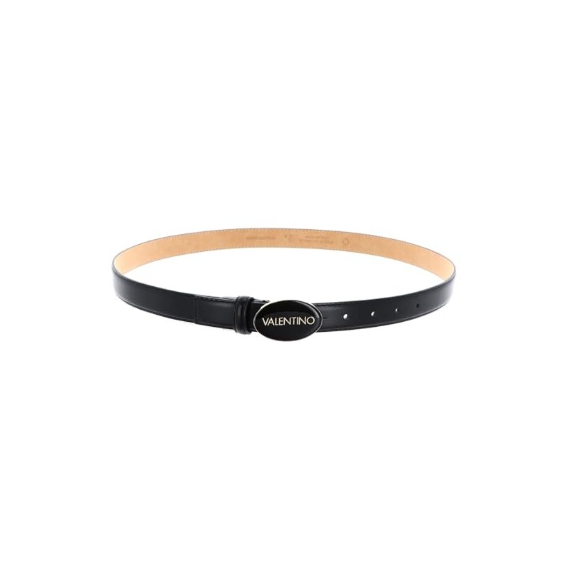 VALENTINO Block Plaque Buckle Belt W85 Nero/Oro - Can be