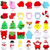 30Pcs Christmas Mochi Squishy Toys,Christmas Mini Kawaii Moji,Christmas Squeeze Soft