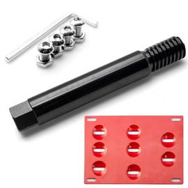 Xotic Tech Red Metal Front Bumper Tow Hook License Plate Bracket Mount Relocator Hole Adapter Holder Kit for Jeep Renegade 2015-up (Except Trailhawk)
