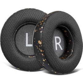 SOULWIT 90mm Mesh-Stoff Ersatzpolster Ersatz Ohrpolster für JBL Synchros E50 E50BT S500 S700 Wireless Kopfhörer, Polster mit Geräuschisolierungsschaum