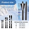 Snow Skis Protection Fabric Soft Sleeve Cover Wide Open,Adjustable Snow