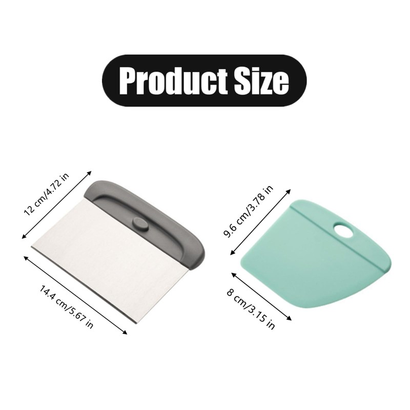 ZWxqysp 1 Set Bench Bread Scraper Professional Stainless Steel Dough