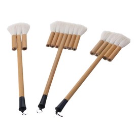 3Pcs/Set Carbonized Bamboo Handle Flat Paint Brushes Flat Goat Hair Hake Watercolor Paint Artist Art Supplies