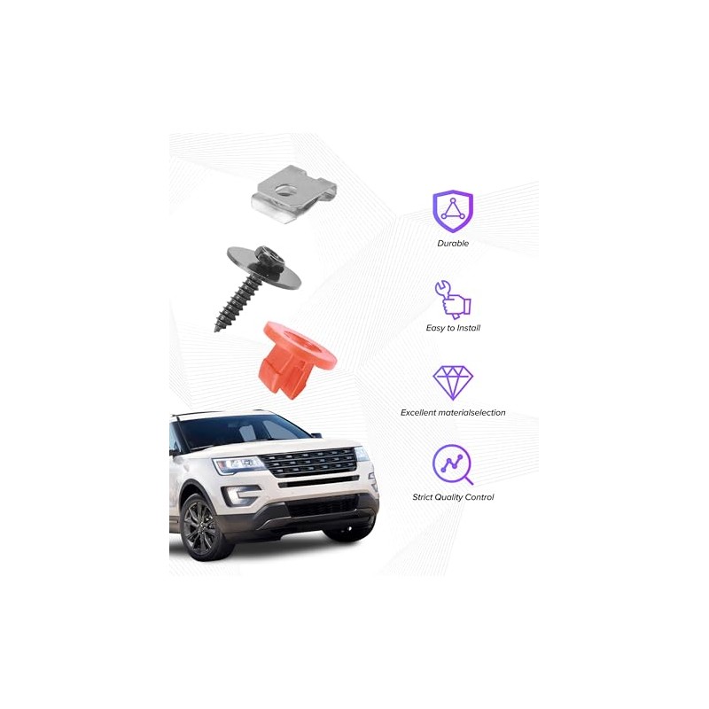 Juego de 30 clips para parachoques de coche, kit de