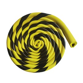OYKSHDF Edge Protector, 196.9in/5m High Visibility Safety Foam Padding, U Channel Edge Corner Guard, Self Adhesive Bumper for Sharp Edge, Sheet Metal, Yellow Black