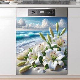 AOHMPT Dishwasher Magnet Sticker Cover Panel Decal Refrigerator Magnetic Sticker Decorative for Kitchen Decoration,Fridge Door Cover,Home Appliances Decor Stickers 23"x26"
