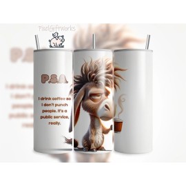 Handmade Funny Sarcastic Adult Humor Donkey  20oz Tumbler Insulated Travel Mug Cup