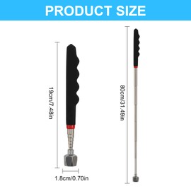 Telescopic Magnetic Rod up to 7.2 kg (16 lb) Maximum Length 80 cm, Magnetic Pickup Tool, Telescopic Magnet Telescopic Magnet Stick Telescopic Rod Telescopic Magnetic Rod