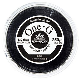 Toho One-G Beading Thread, Black - 250 Yard Spool