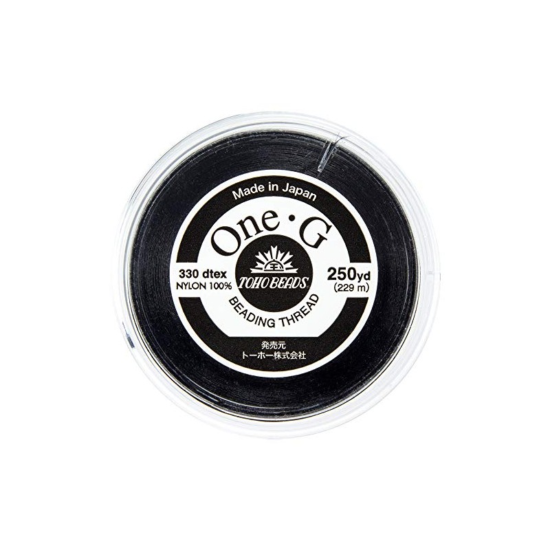 Toho One-G Beading Thread, Black - 250 Yard Spool