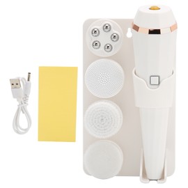 Facial Cleansing Brush Rechargeable 360° Rotatable 3 Speed Electric Face Brush with 4 Brush Heads