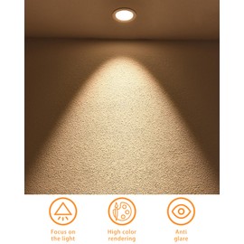 GOHDLAMP 12 Pack MR16 LED Light Bulbs, 50 Watt Equivalent Landscape Light Bulbs, 2700K Warm White 5W 12V Spotlight Bulb, Non-Dimmable, 38 Degree Beam Angle for Landscape, Recessed, Track Lighting