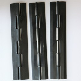 Pack of 3 Black Acrylic Hinges 200mm x 42mm Black Hinges, Continuous Acrylic Piano Hinge