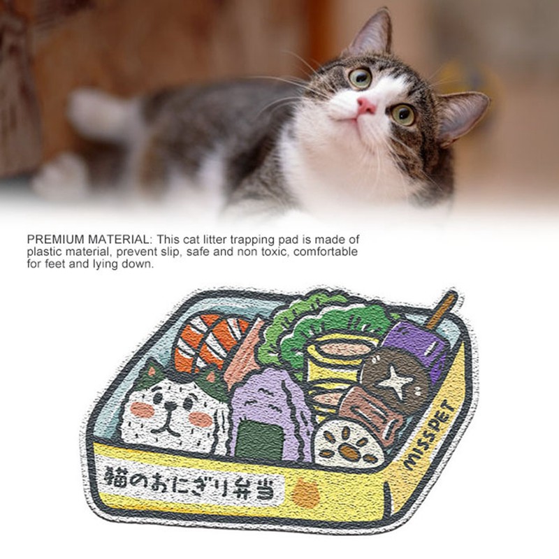 Cat Litter Mat Prevent Slip Cute Shape Soft Environmental Protection