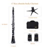 YANASON Bb clarinet for beginners, Bb nickel-plated 17-keys clarinet, suitable