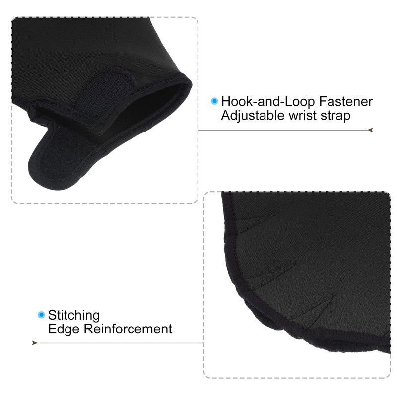 PATIKIL Webbed Swim Gloves, 2 Pairs Unisex Swimming Resistance Gloves