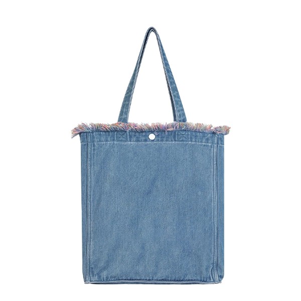Aesthetic Premium Red Yarn Fringe Boho Tote Bag for Women