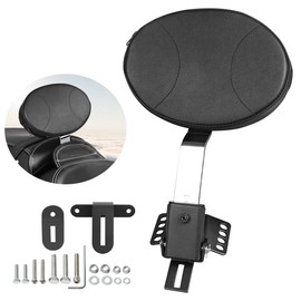 KOLEMO Adjustable Plug-in Driver Backrest with Pad Compatible with for 1997-2024 Harley Touring Models Street Glide Road King Road Glide Electra Glide 2020 2021 2022 2023 Detachable Rider Backrest