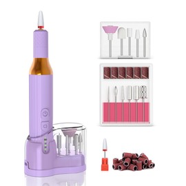DEEHENK Nail Drill,Cordless Electric Files for Gel Nails Efile Manicure Kit Women Rechargeable Wireless Drill para Uñas Profesional Machine Grinder Acrylic (Purple)