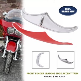 Unbranded Chrome Front Fender Leading Edge Accent Trim For Harley Road King Street Glide
