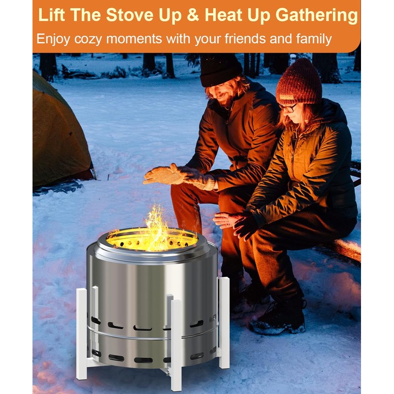 Garbuildman 15-27 Inch Universal Firepit Stand for Solo Stove Bonfire