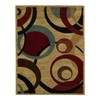 Ottomanson Royal Collection Contemporary Abstract Circle Non-Slip Jute Backing Area