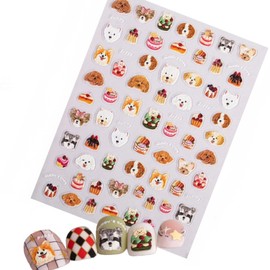 Nail Stickers for Women with Cute Patterns (Teddy Westie Shiba Inu)