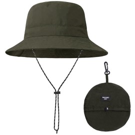BBXWANG Packable Bucket Hat for Women, Lightweight Fishing Hats, Adjustable Floppy Hat, Sun Hat Men, Green, Unit size