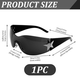 Rimless Wrap Around Sunglasses UV400 Protection Oversized Trendy Y2k Rave Sunglasses Flat Top Shield Futuristic Mirrored Shades Sun Glasses for Men Women Running Cycling Fishing Driving Unisex