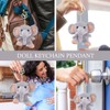 TOYANDONA Car Key Holder Plush Elephant Keychain Stuffed Animal: Small